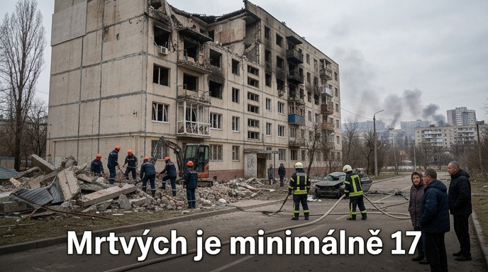 Rusko zaútočilo na Kyjev a Dnipro, mrtvých je minimálně 17