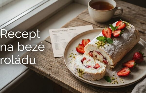 Recept na bezé roládu s mascarpone a jahodami
