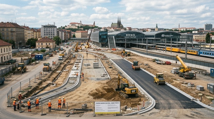 Brno zahájilo stavbu nového bulváru k odsunutému nádraží