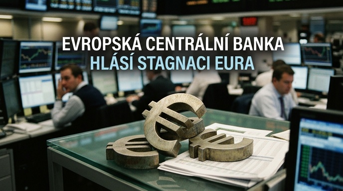 Evropská centrální banka hlásí stagnaci eura na globálních trzích