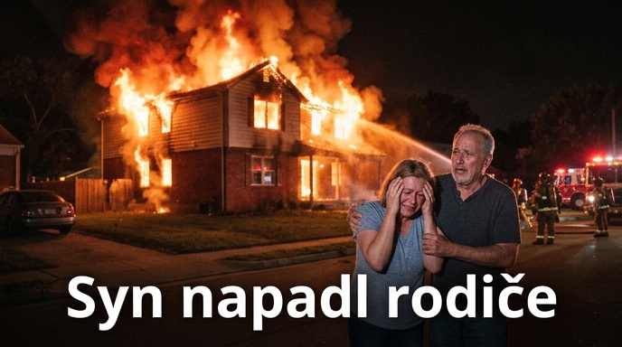 Syn napadl rodiče, dům následně vyhořel