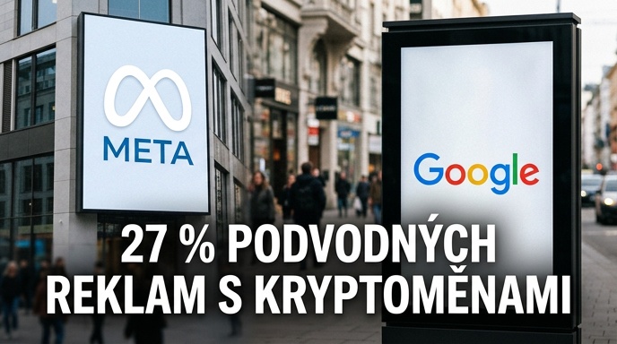 Meta a Google odstranily jen 27 % podvodných reklam s kryptoměnami
