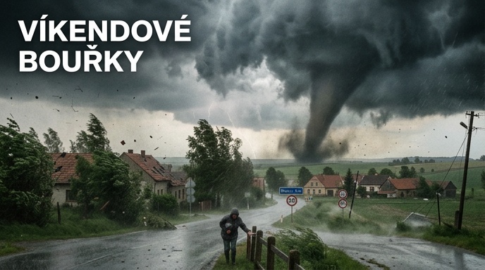 Víkendové bouřky přinesly do Česka silný vítr a první tornáda