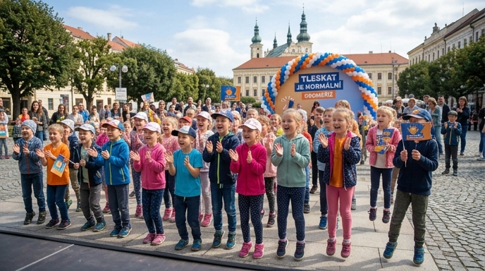 Kroměříž spustila kampaň ‚Tleskat je normální‘ pro děti