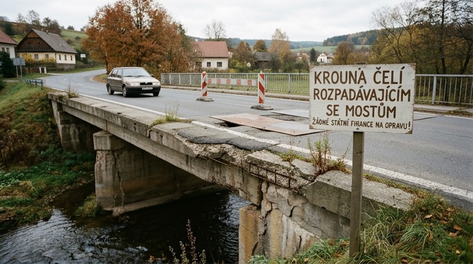 Krouna čelí rozpadávajícím se mostům, opravy bez státní dotace