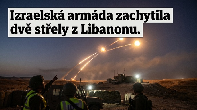 Izraelská armáda zachytila dvě střely vystřelené z Libanonu