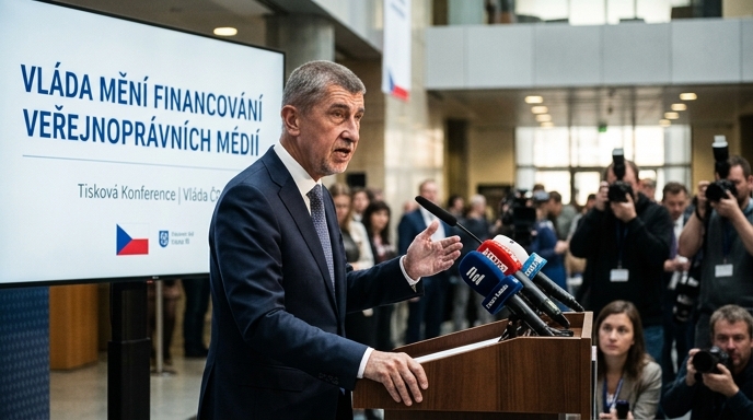 Babiš řekl, že vláda už mění jen financování veřejnoprávních médií