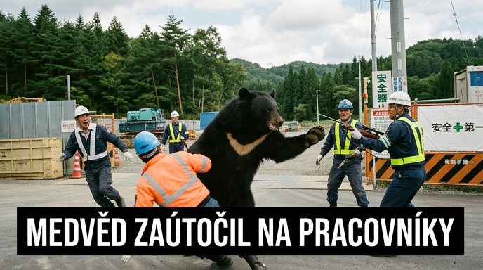 Medvěd zaútočil na pracovníky v japonské Fukušimě, zranil čtyři osoby